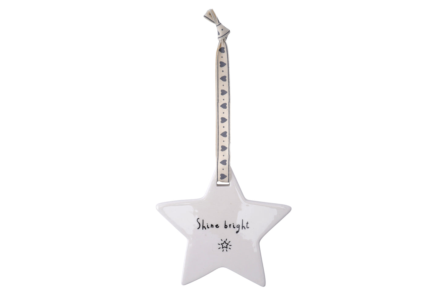 Shine Bright Hanging Star • Ceramic • Keepsake Gift • Ornament • Gift For All