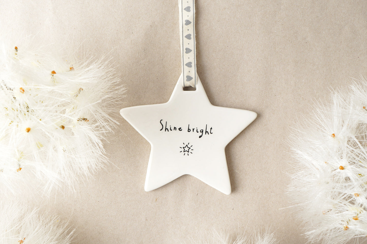 Shine Bright Hanging Star • Ceramic • Keepsake Gift • Ornament • Gift For All