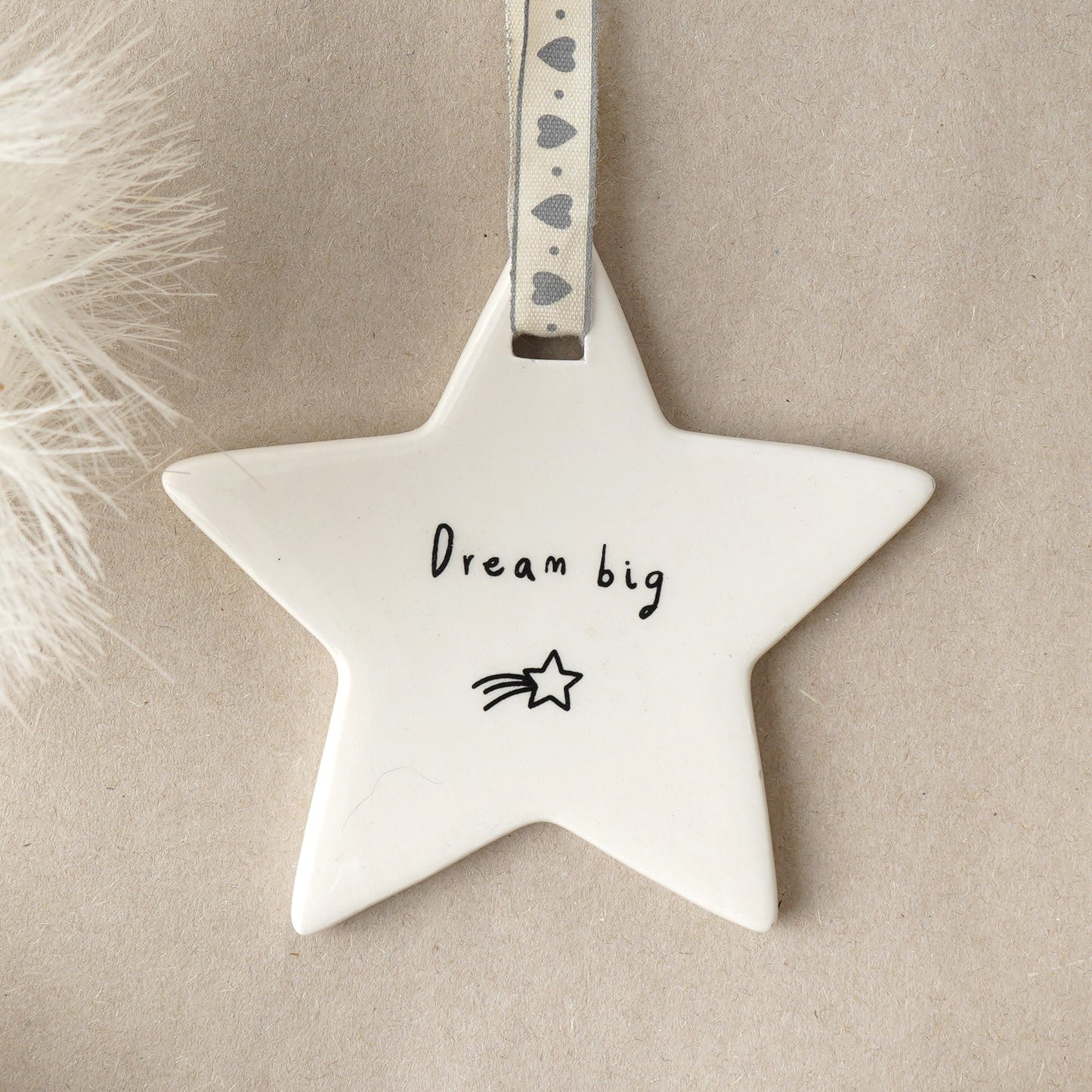 Send With Love Ceramic 'Dream Big' Hanging Star