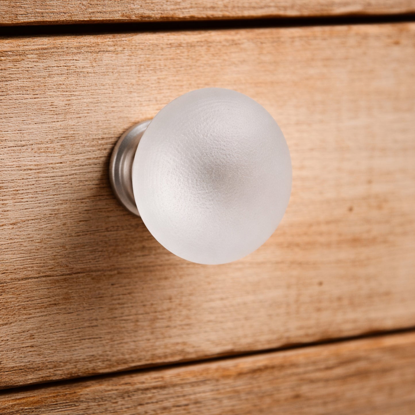 Frosted Glass Drawer Pulls (Set of 2) | Shabby Chic Cabinet Knobs