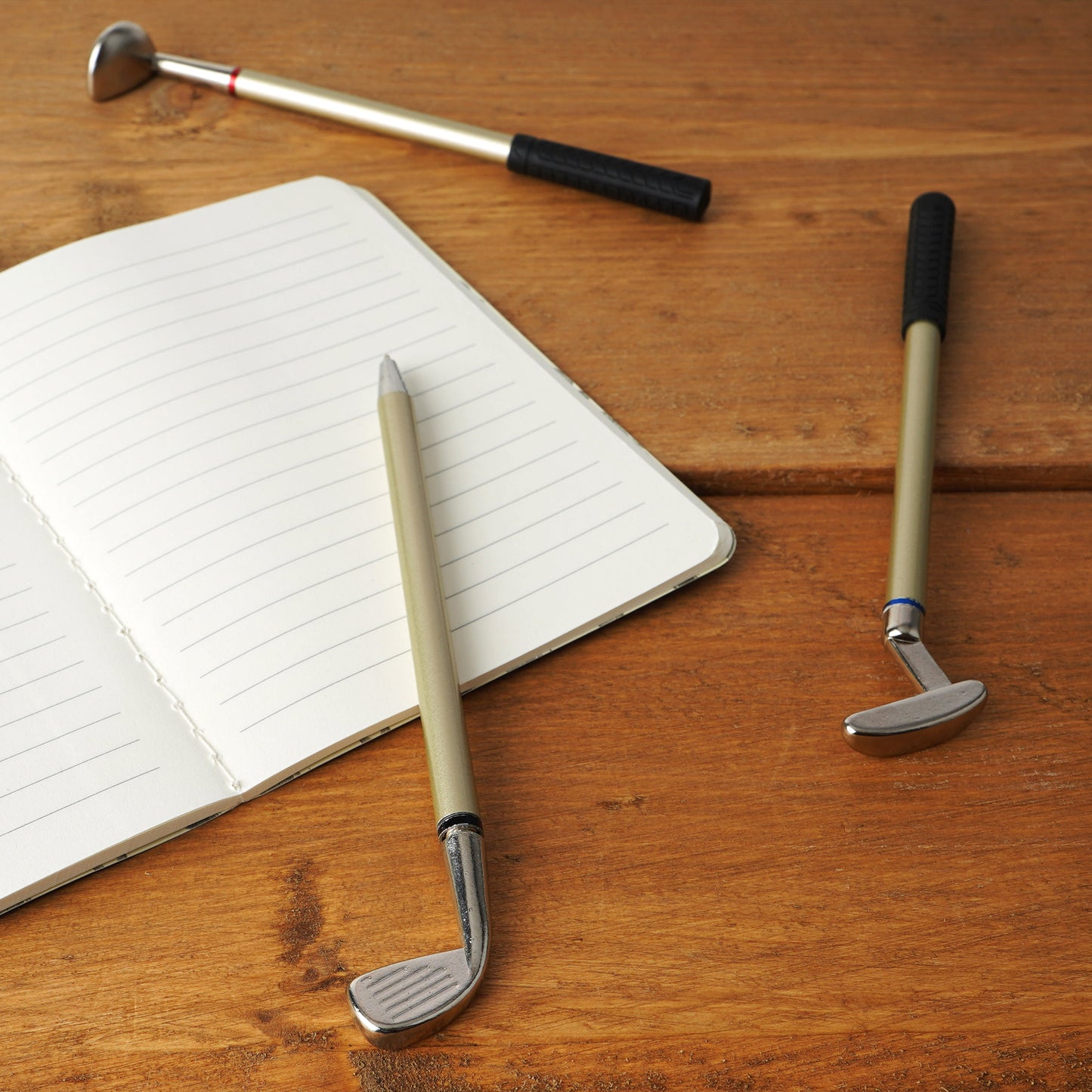 3 Golf Club Pens • Gift Box • Blue, Black & Red Ink • Hole-In-One • Stationary • Dapper Chap • Gift For Him