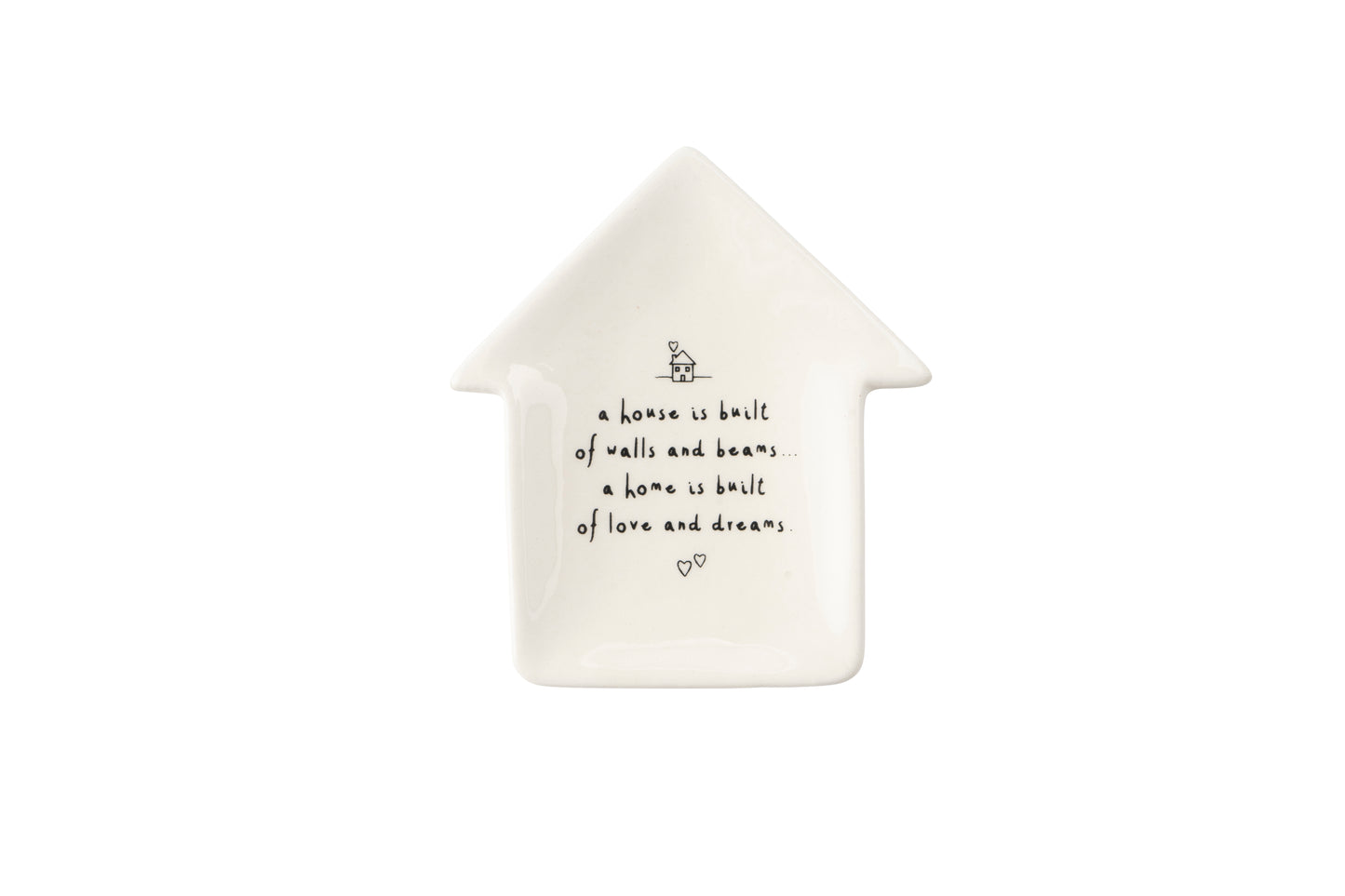 House Ceramic Ring Dish | A House Is Built... | Jewellery | Organiser | Gift Boxed | Send With Love