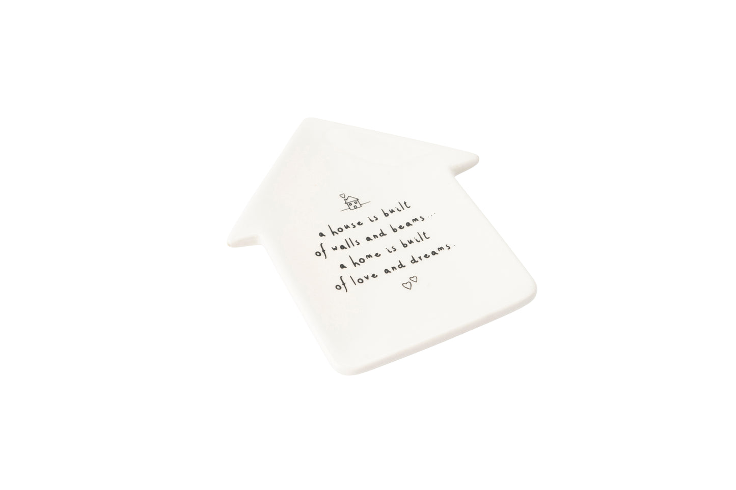 House Ceramic Ring Dish | A House Is Built... | Jewellery | Organiser | Gift Boxed | Send With Love