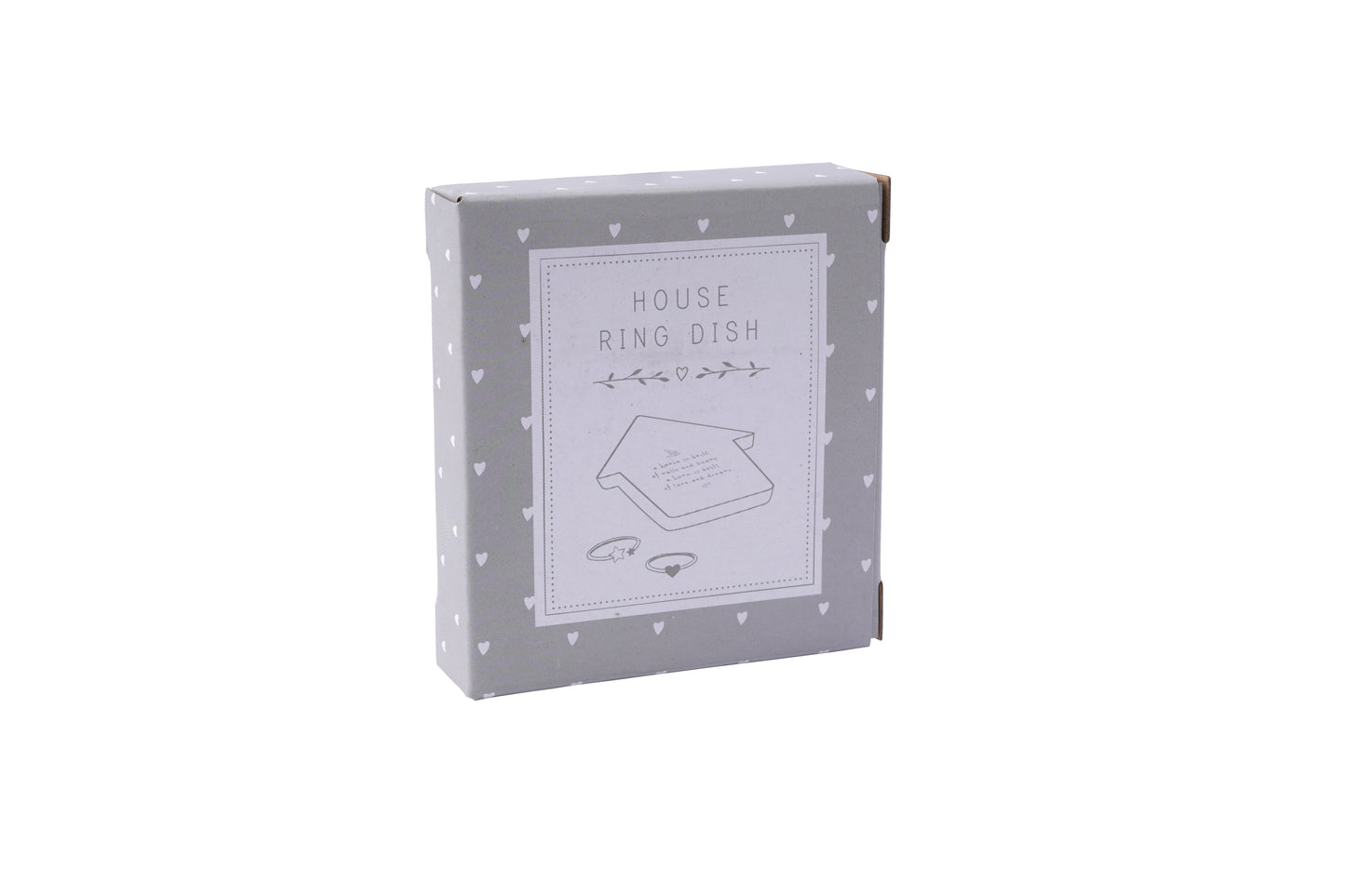 House Ceramic Ring Dish | A House Is Built... | Jewellery | Organiser | Gift Boxed | Send With Love