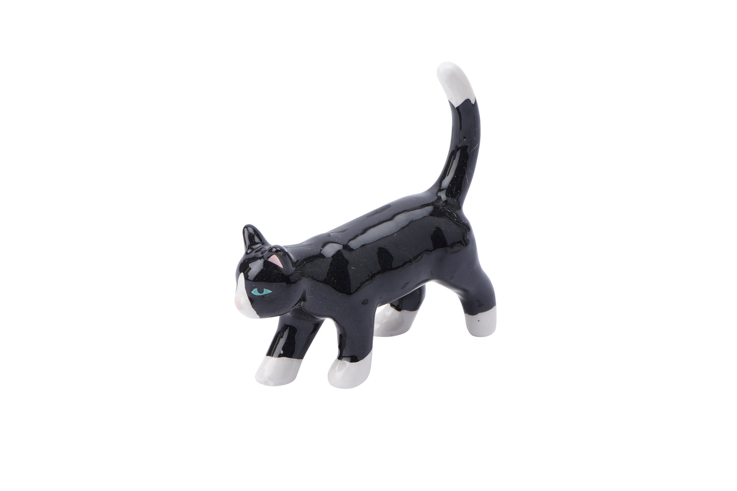 Bella The Black Cat Ceramic Ring Holder in Gift Box