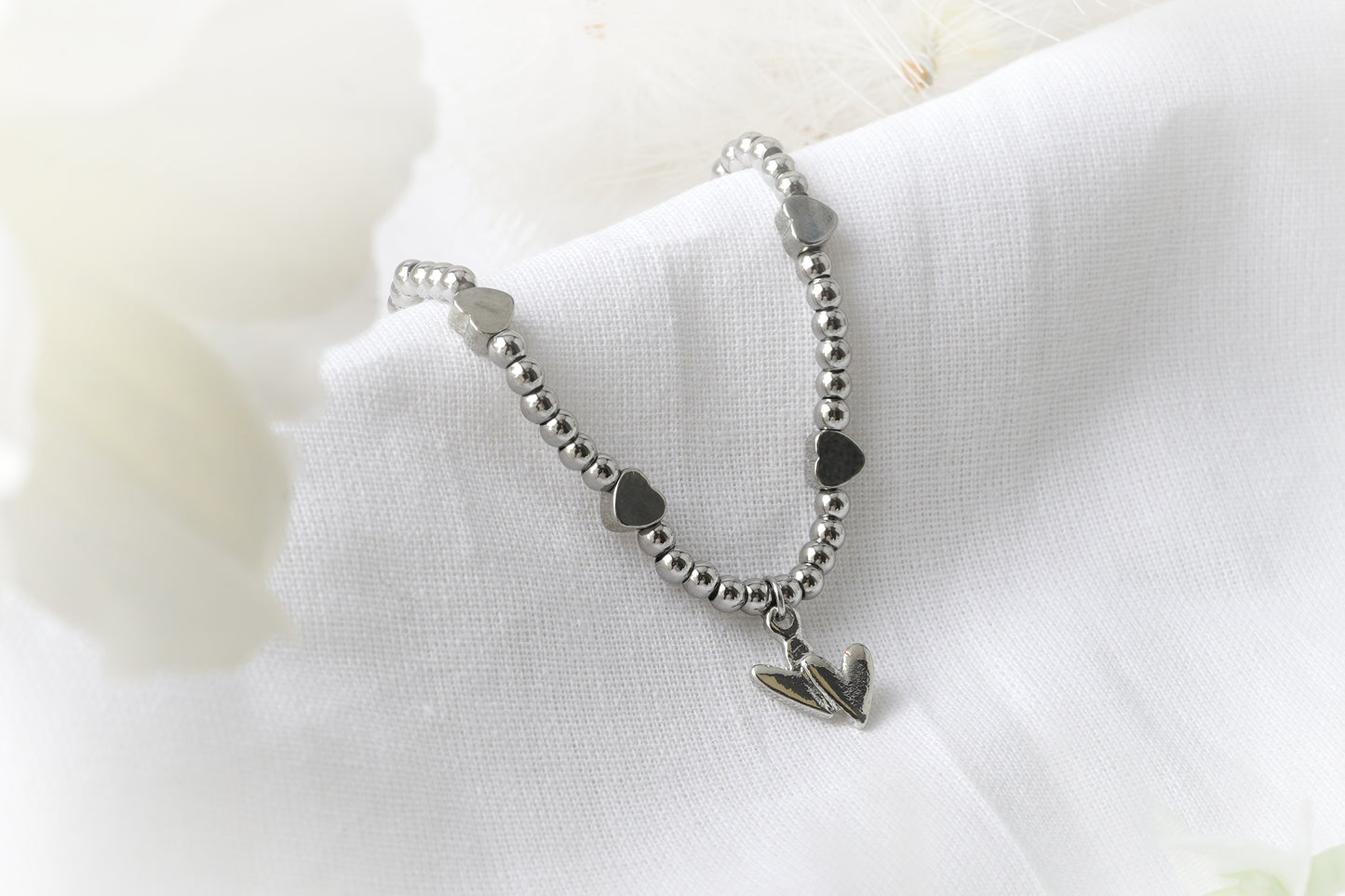 Beaded Heart Bracelet With Gift Card
