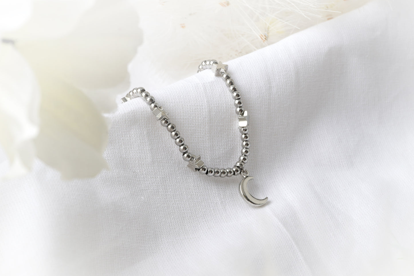Beaded Star and Moon Bracelet With Gift Card