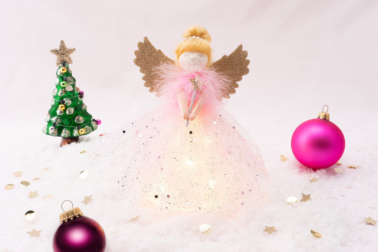 Gold Sugarplum Fairy Light Up Tree Topper