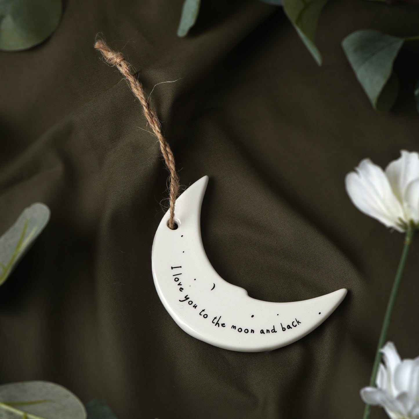Send With Love To The Moon And Back Ceramic Hanger