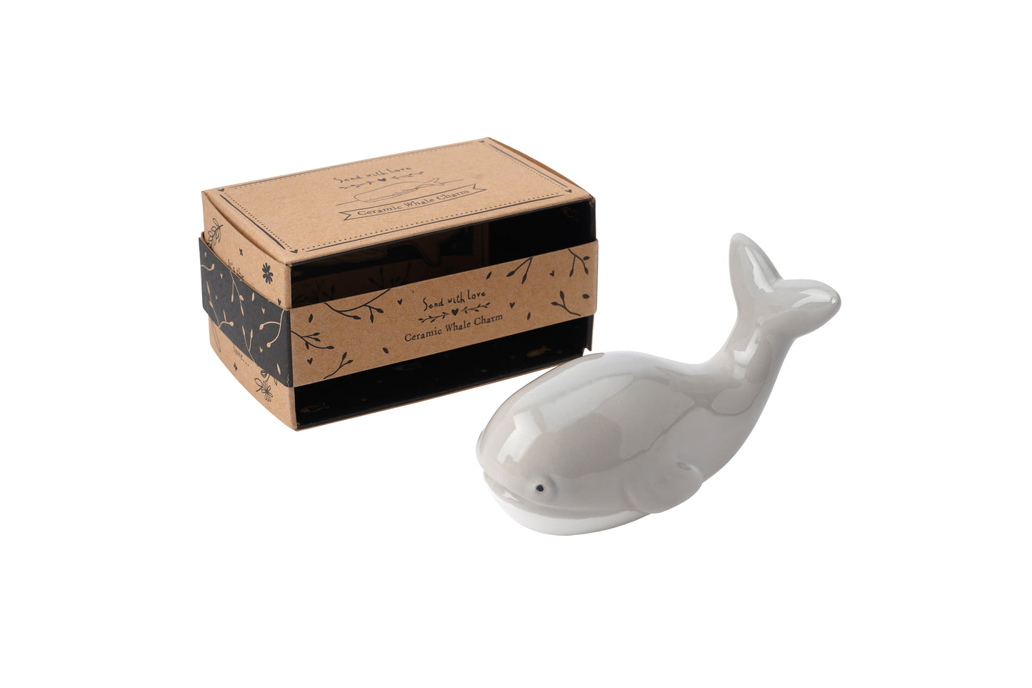 Send With Love Ceramic Whale Charm