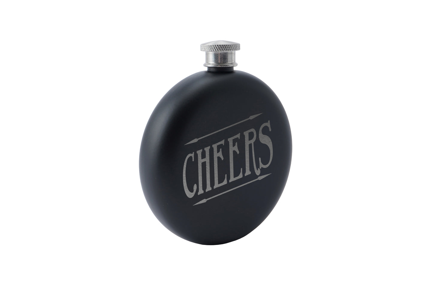 Dapper Chap 'Cheers' Black 6oz Hip Flask