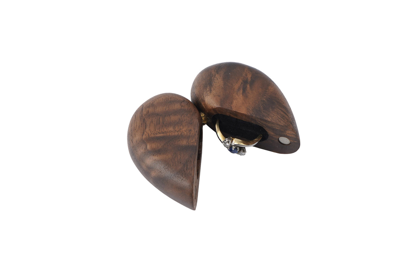 Send With Love Wooden Heart Ring Storage Box