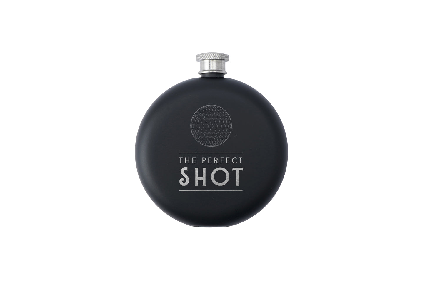 Dapper Chap 'Perfect Shot' Black Hip Flask