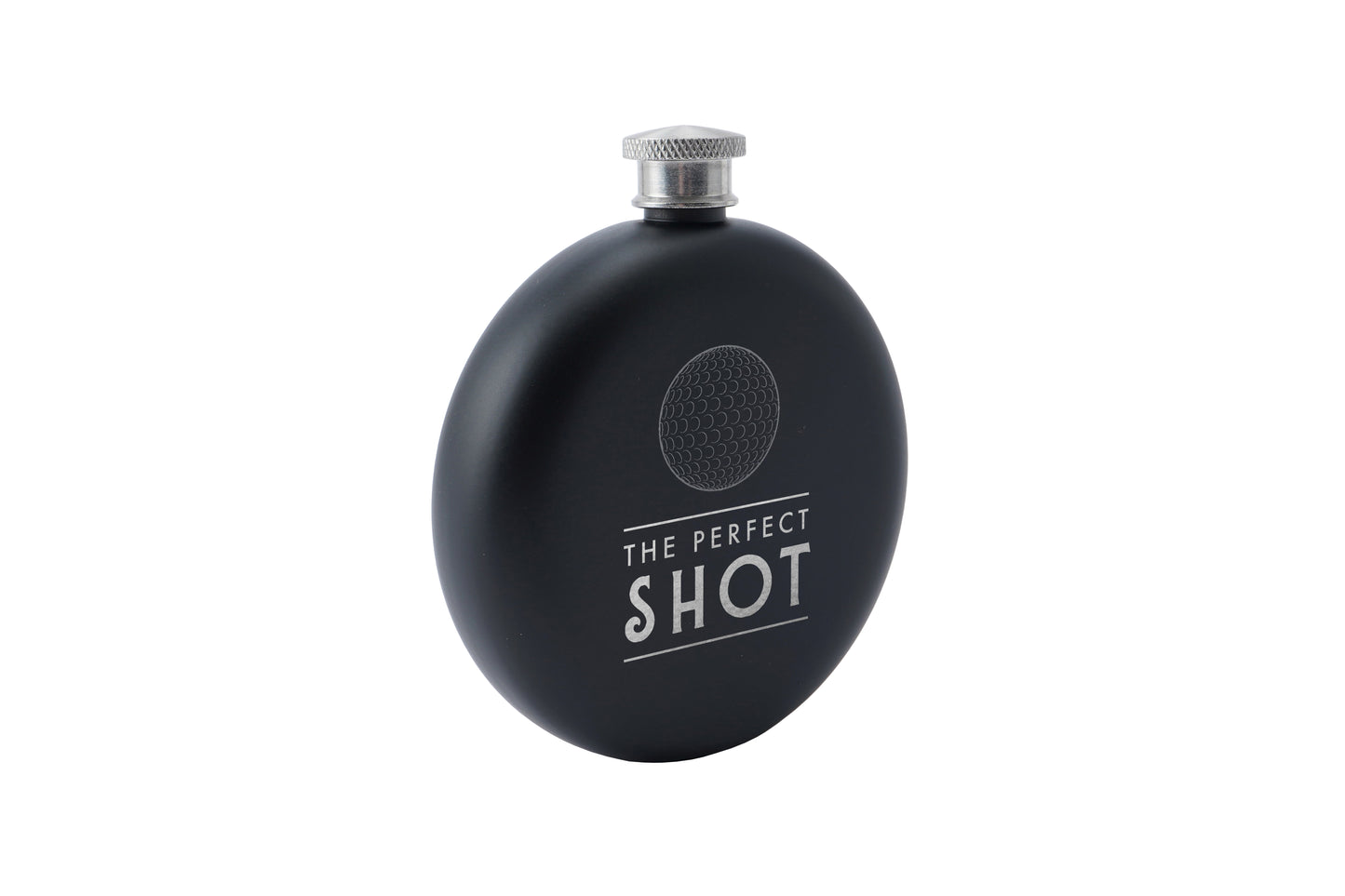 Dapper Chap 'Perfect Shot' Black Hip Flask