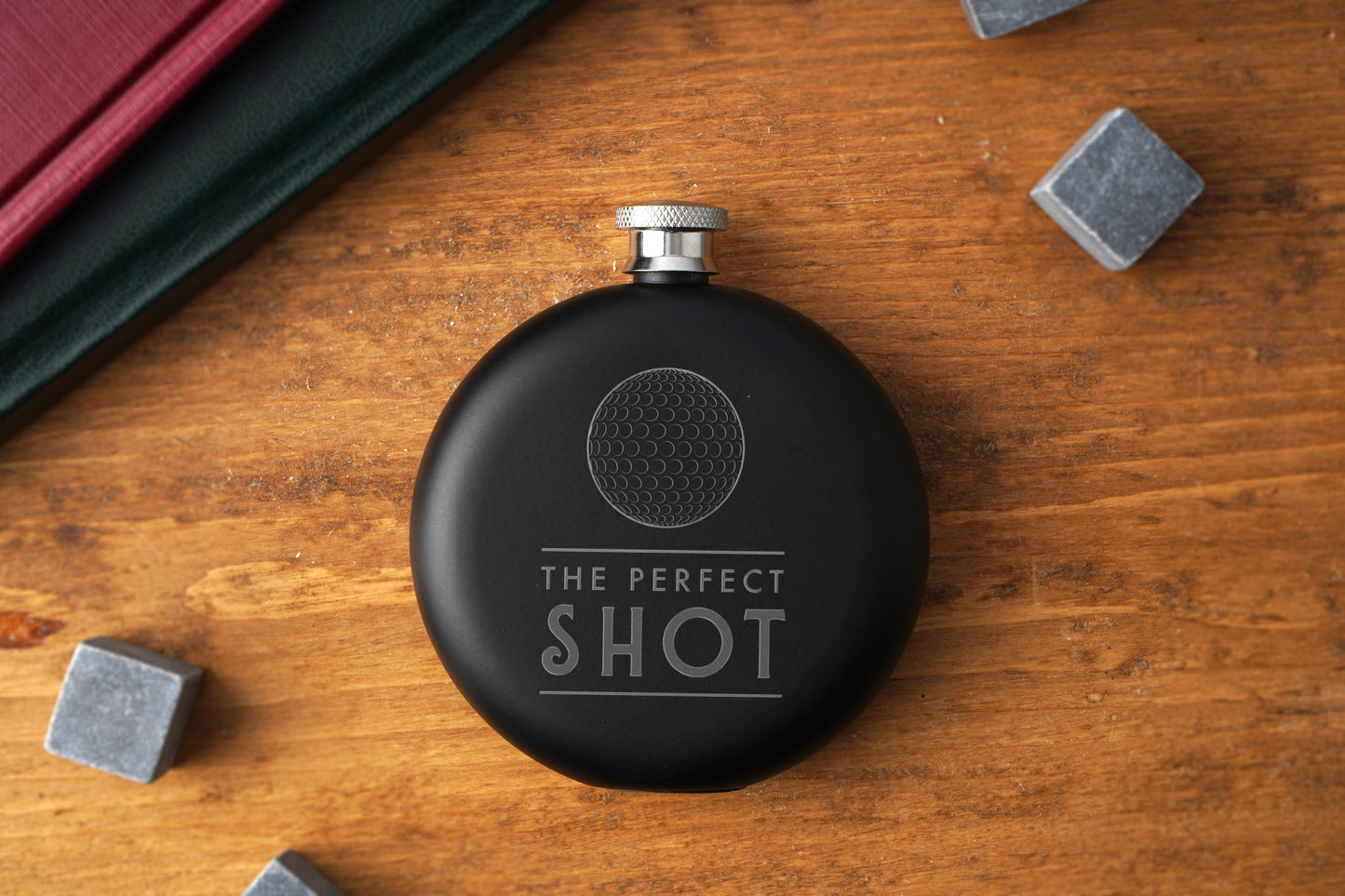 Dapper Chap 'Perfect Shot' Black Hip Flask