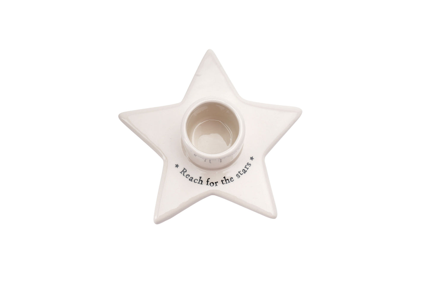 Send With Love Ceramic Star Candlestick Holder