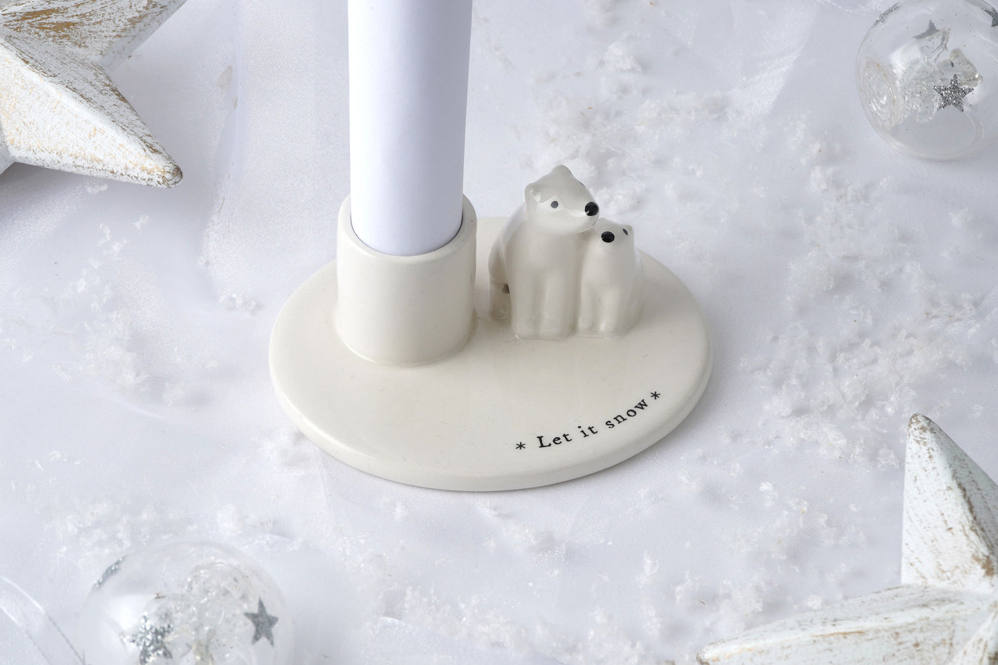Winter Wishes 'Let It Snow' Candlestick Holder | Home Decor | Candle Holder | Gift Box