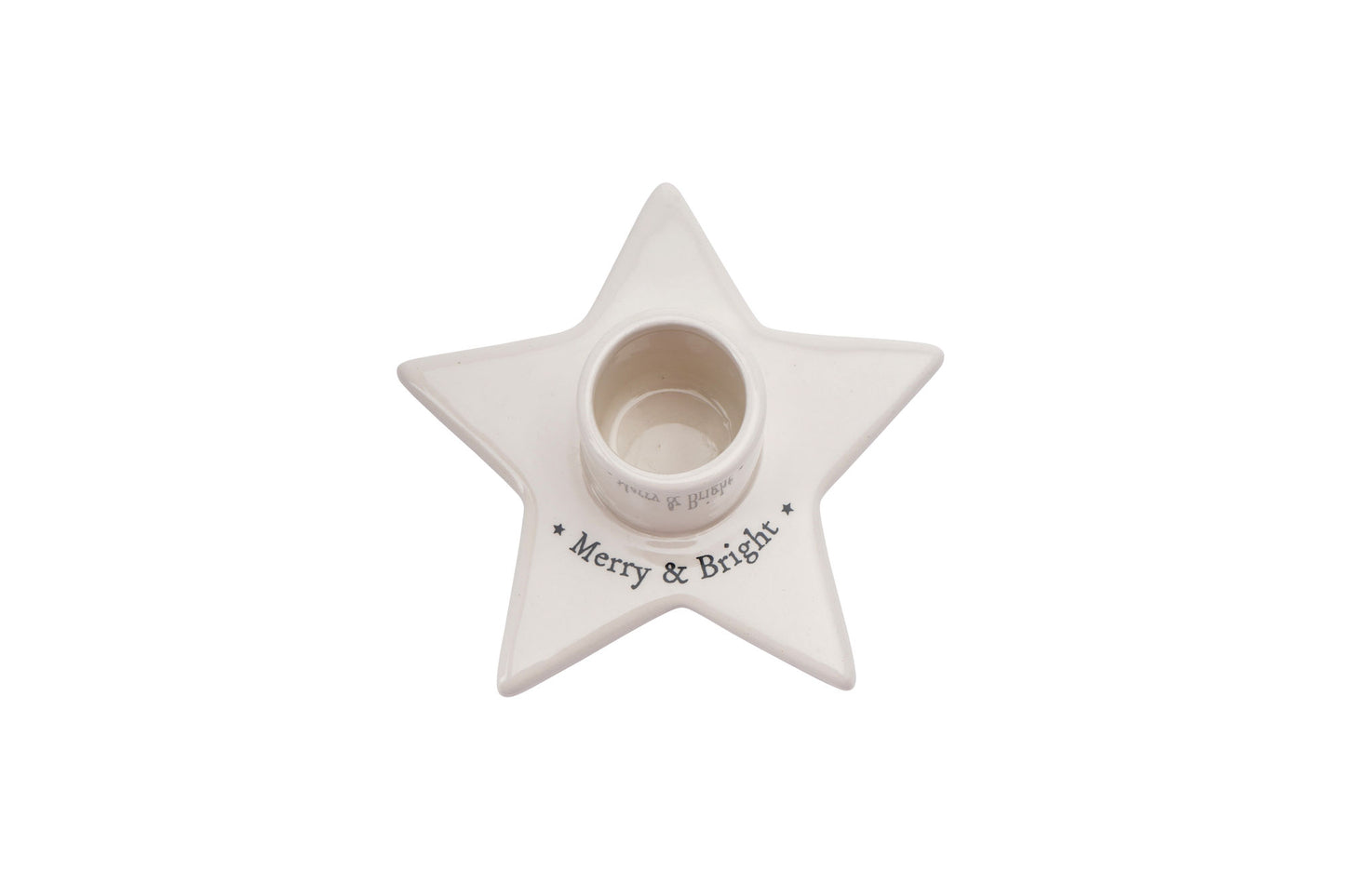 Winter Wishes 'Merry & Bright' Candlestick Holder