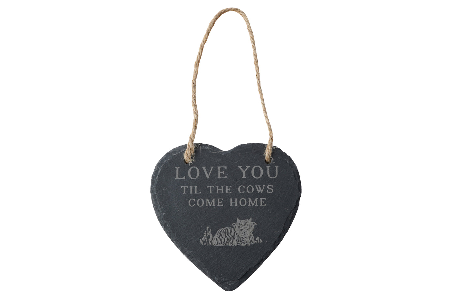 Bramble Farm 'Love You Til...' Slate Hanging Heart
