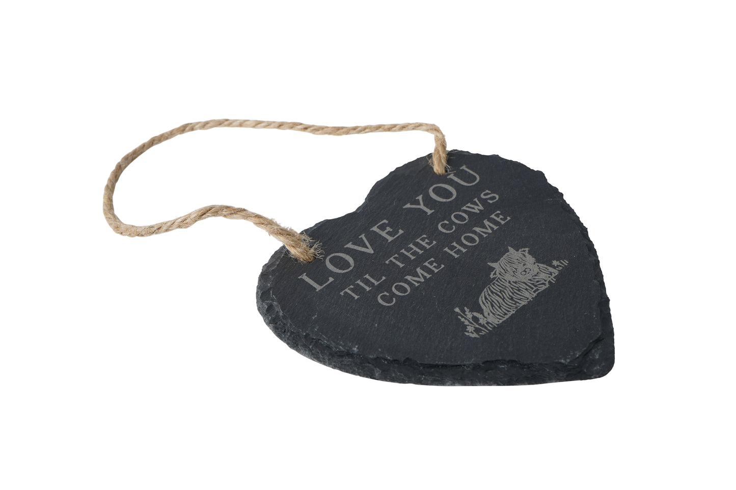 Bramble Farm 'Love You Til...' Slate Hanging Heart