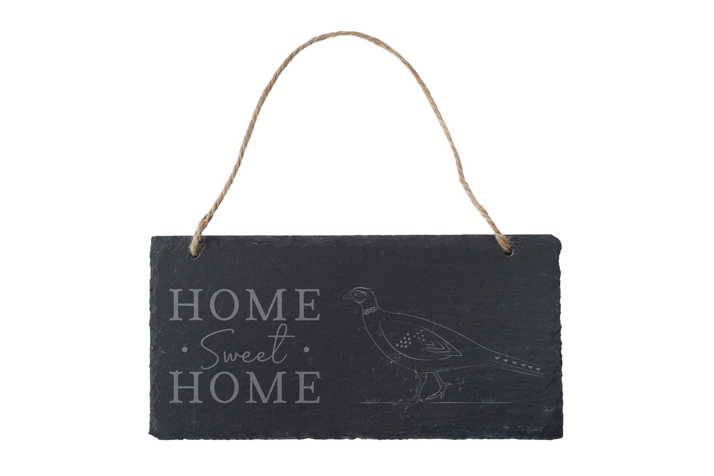 Pheasant 'Home Sweet Home' Slate Hanging Sign