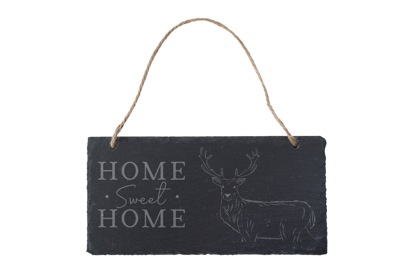 Stag 'Home Sweet Home' Slate Hanging Sign