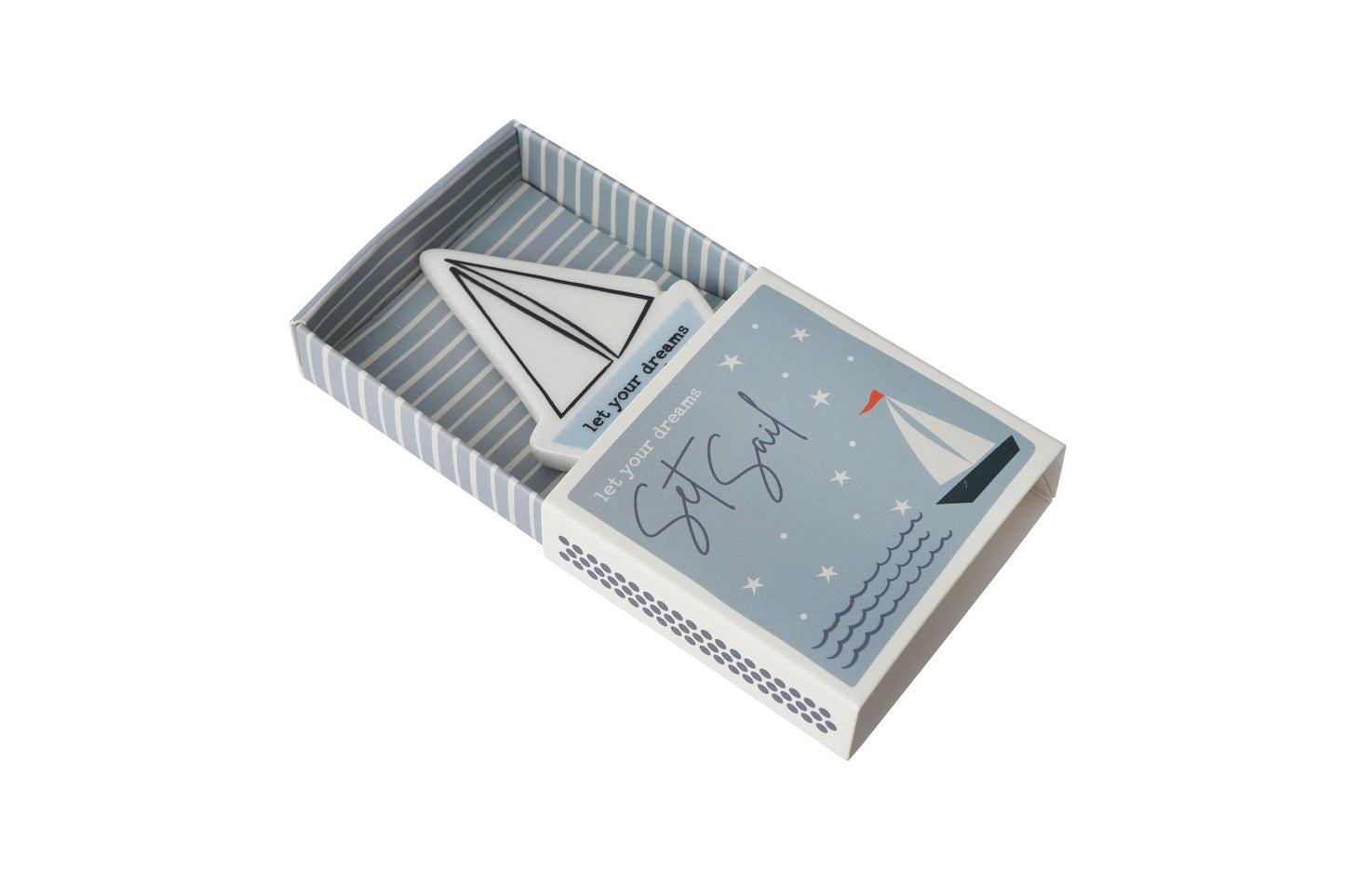 Just Smile 'Let Your Dreams..' Ceramic Boat Token