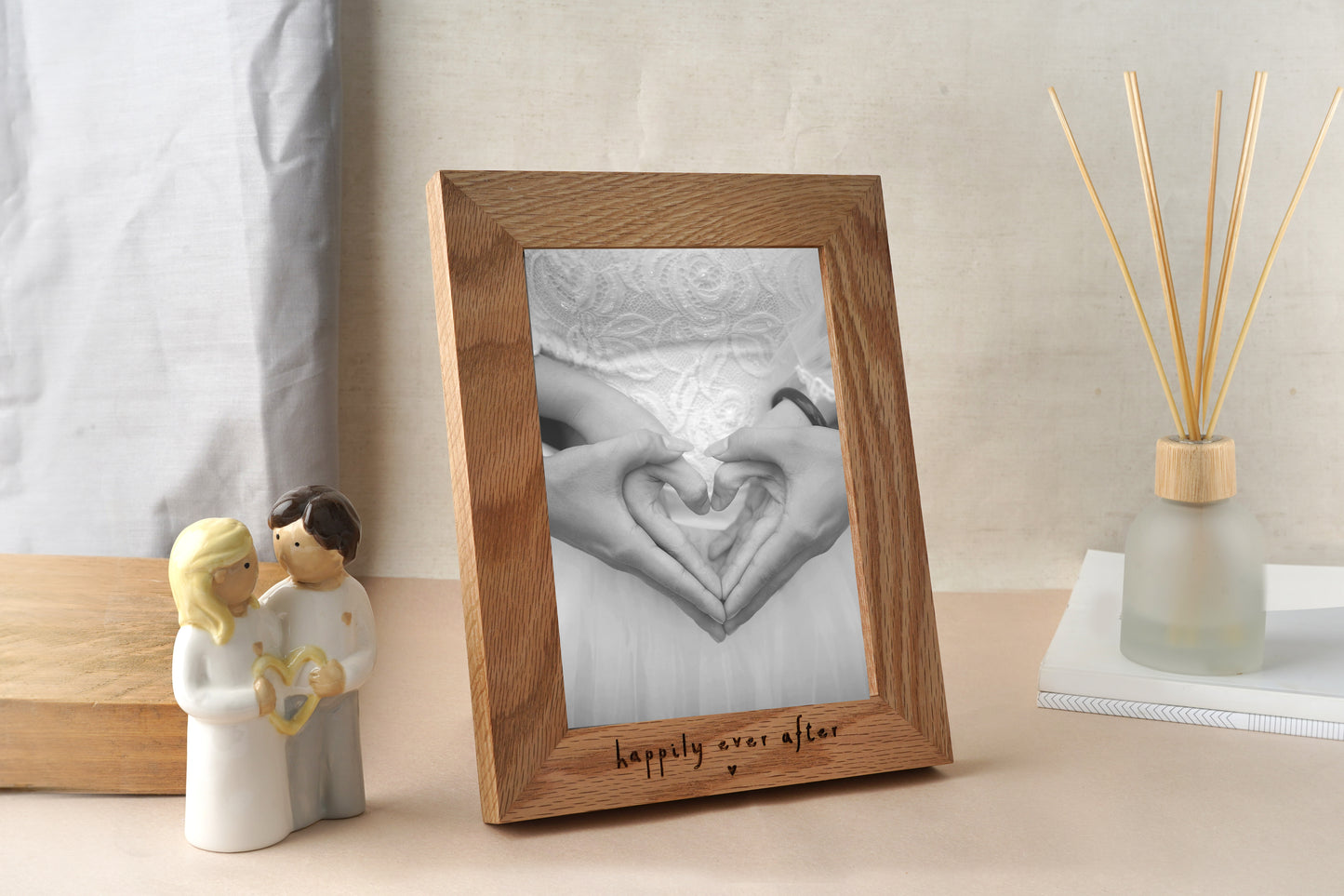 Send With Love 'Happily Ever After' 5x7 Oak Photo Frame