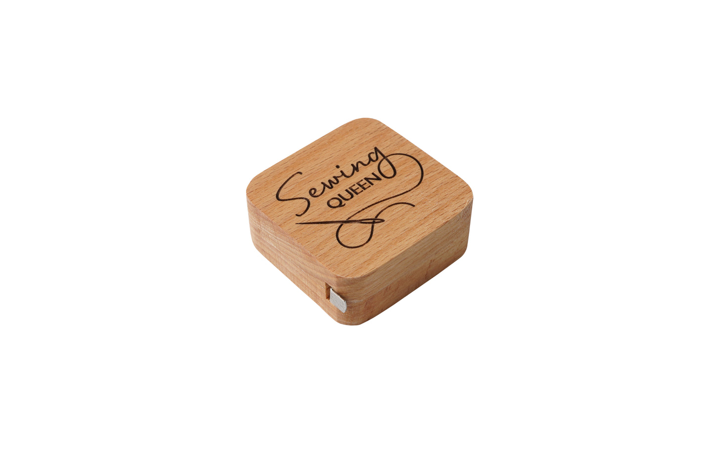 Oak Wooden 'Sewing Queen' Square Tape Measure