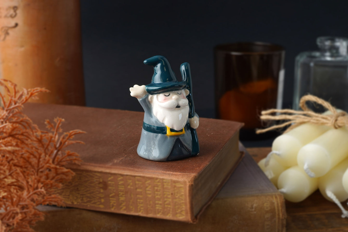 Enchanted Emporium Ceramic Wizard Charm | Halloween | Halloween Charm | Gift Box