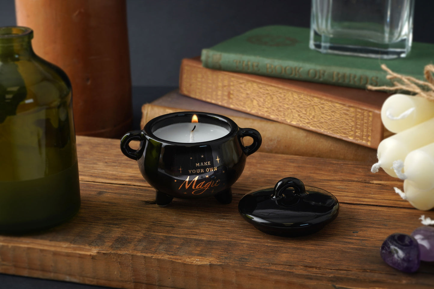 Enchanted Emporium 'Make Your Own Magic' Cauldron Tealight | Gift Box | Tea Light Candle | Halloween