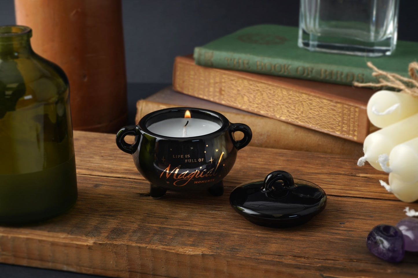 Enchanted Emporium 'Life Is Full Of Magical Moments' Cauldron Tealight | Gift Box | Tea Light Candle | Halloween