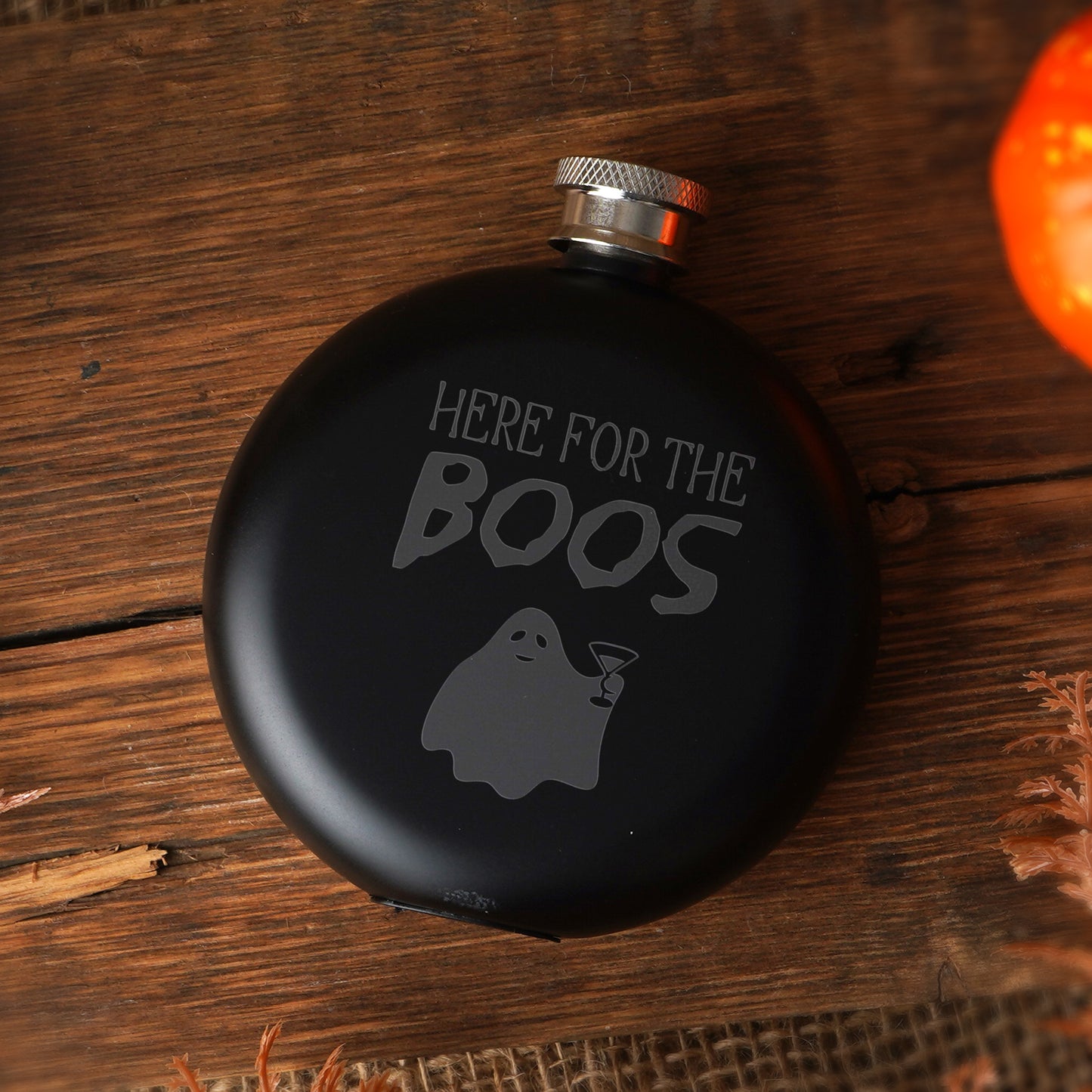 'Here For The Boos' Halloween Hip Flask