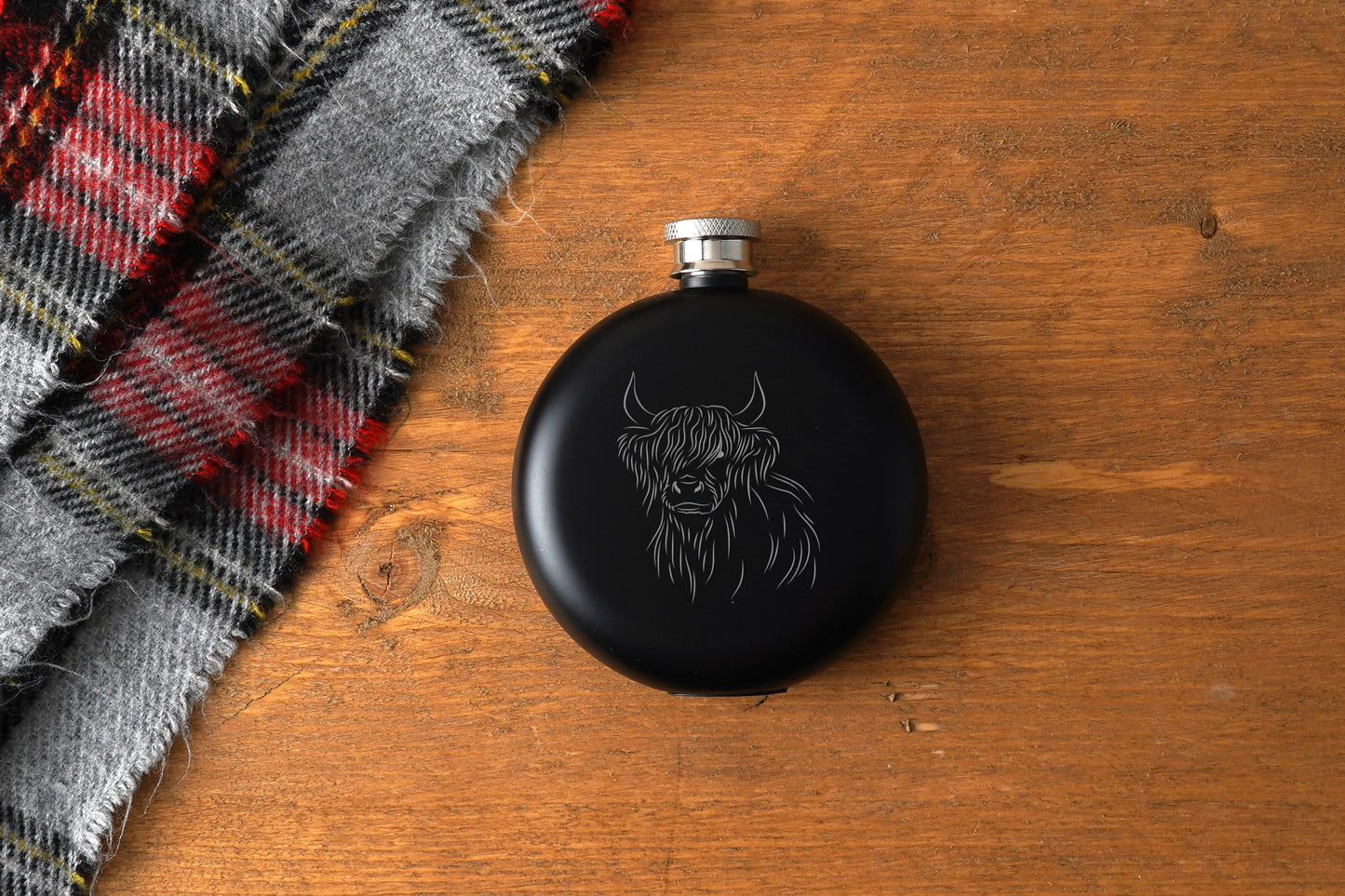 The Highlands Highland Cow Hip Flask