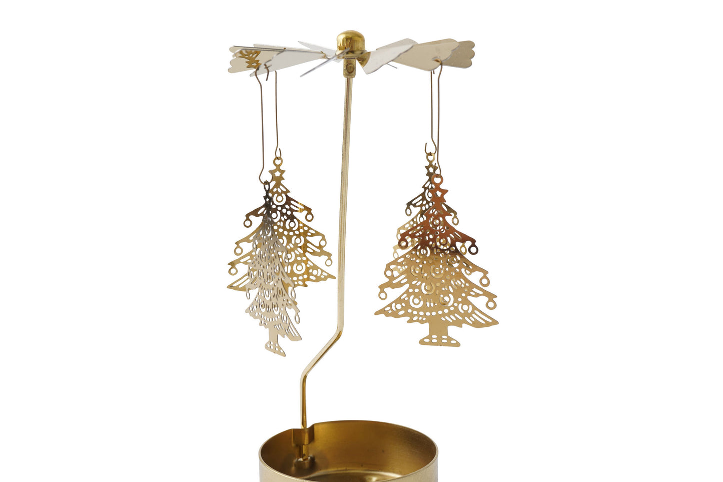 Gold Christmas Tree Tealight Spinner | Festive Decoration | Home Decor | Christmas