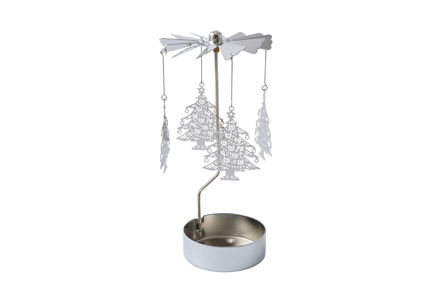Silver Christmas Tree Tealight Spinner | Festive Decoration | Home Decor | Christmas | Gift Boxed