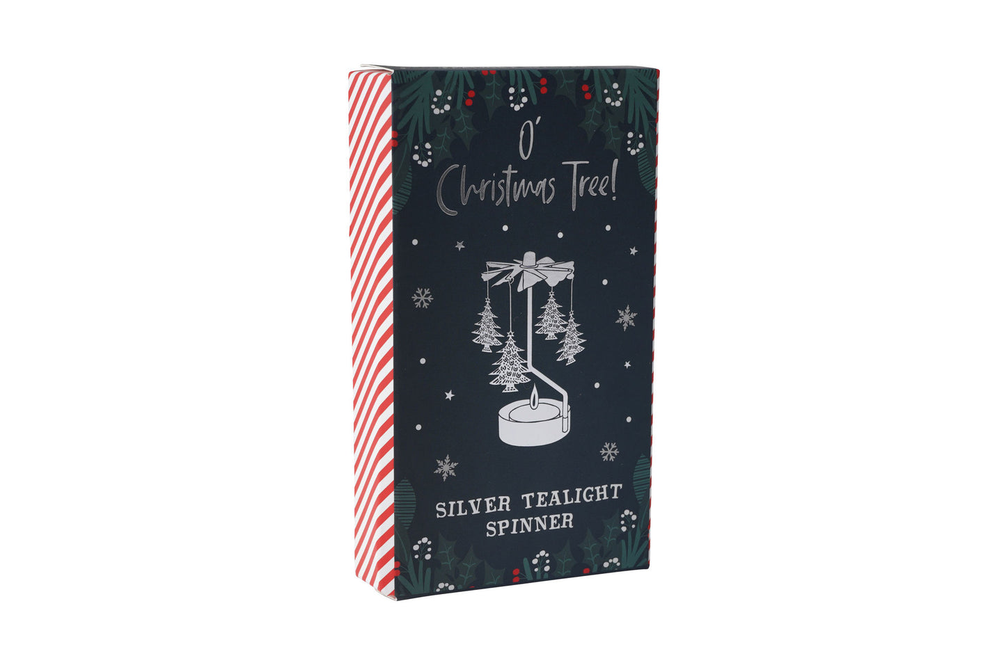 Silver Christmas Tree Tealight Spinner | Festive Decoration | Home Decor | Christmas | Gift Boxed