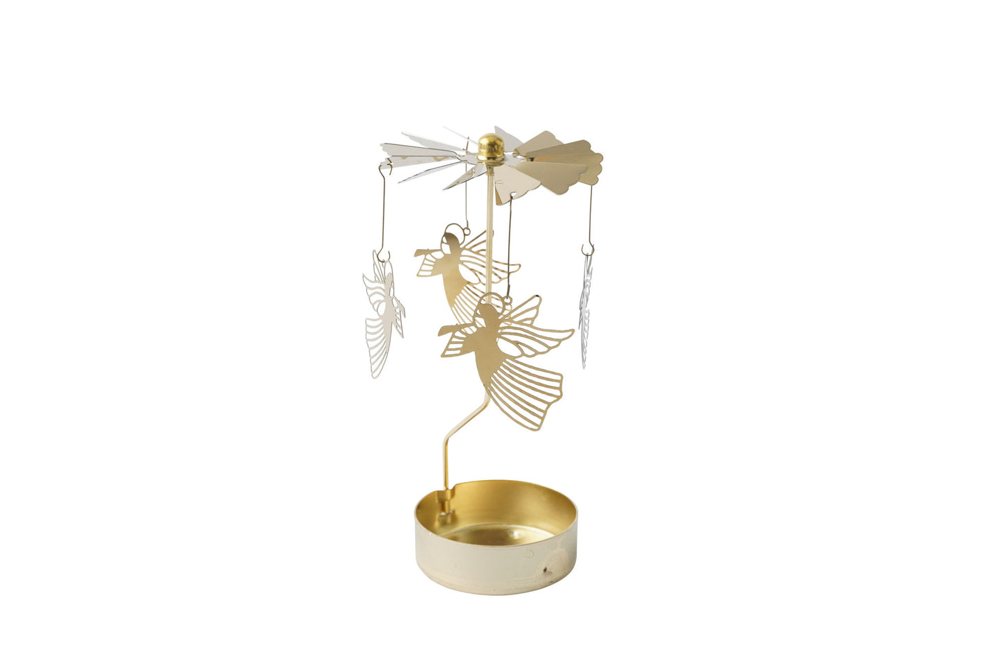 Gold Christmas Angel Tealight Spinner