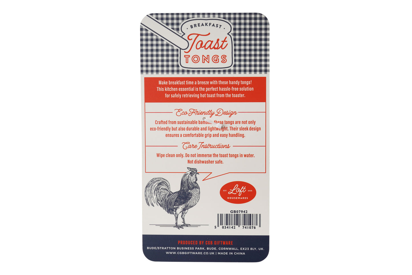 Loft Bamboo Toast Tongs | Kitchen Accessory | Homeware | Kitchenware | New Home | Gifting | Novelty | Crumpets | Bagels | Breakfast