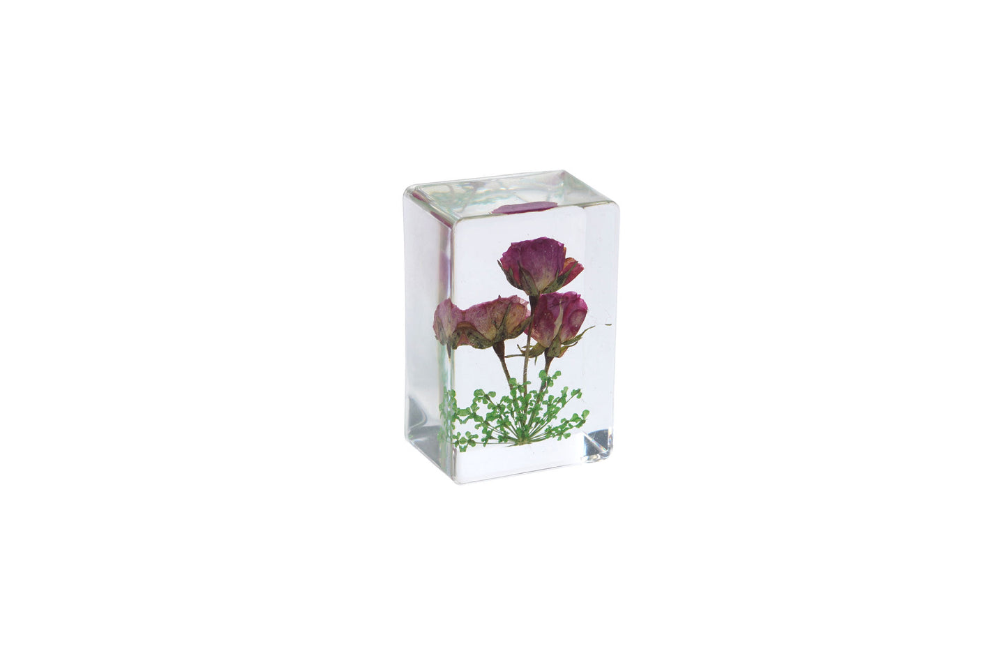 The Flower Market 3 Pink Flowers In Resin