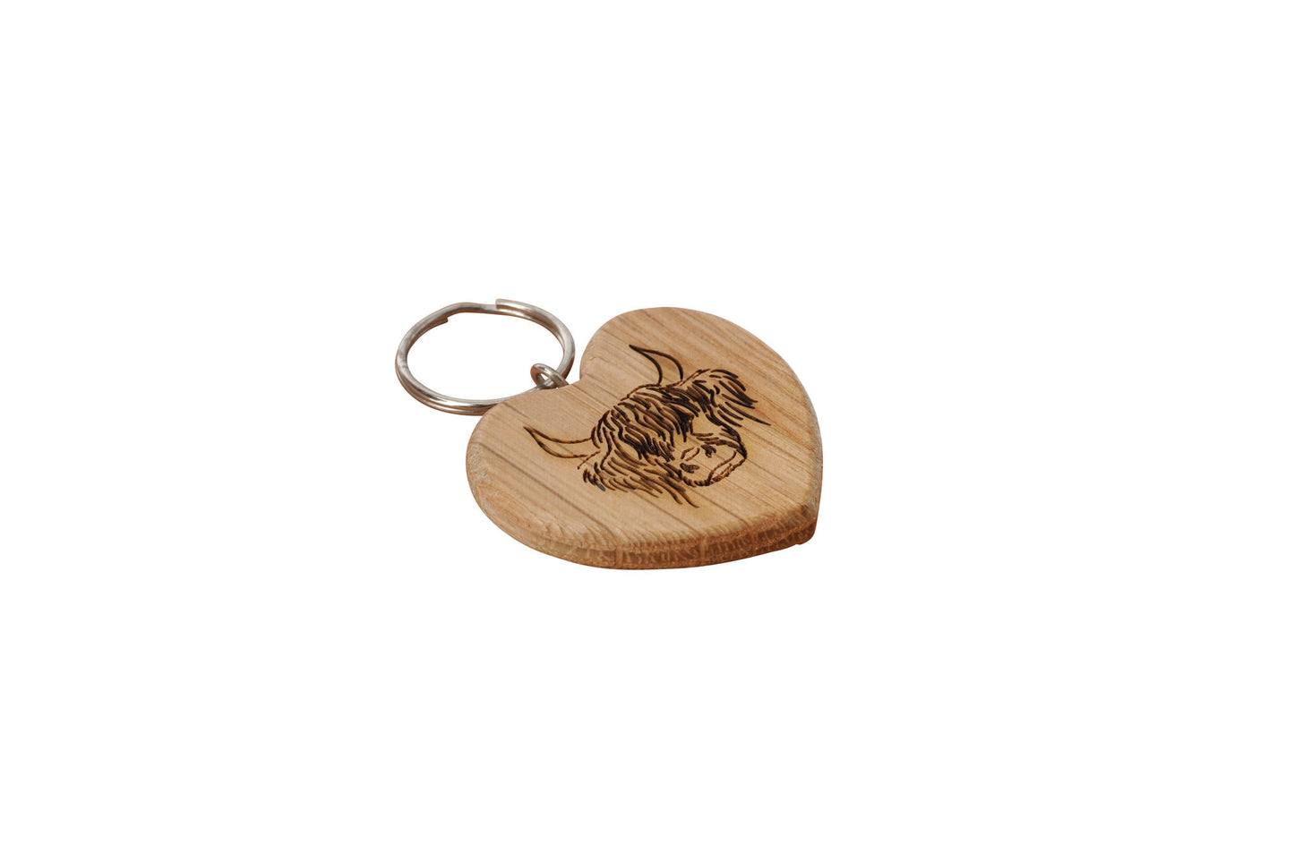 Bramble Farm 'Home Is Where...' Oak Heart Keyring