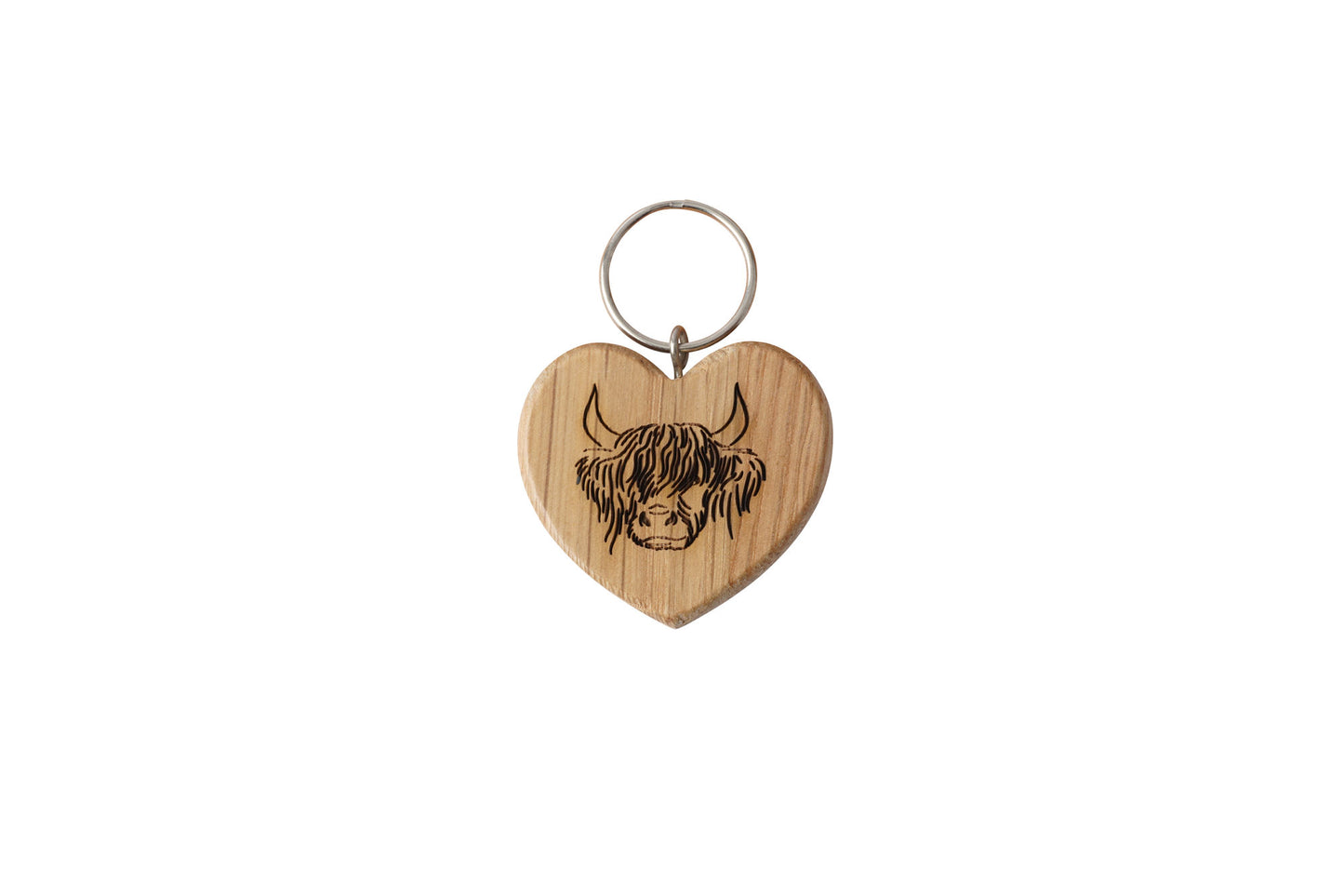 Bramble Farm 'Home Is Where...' Oak Heart Keyring