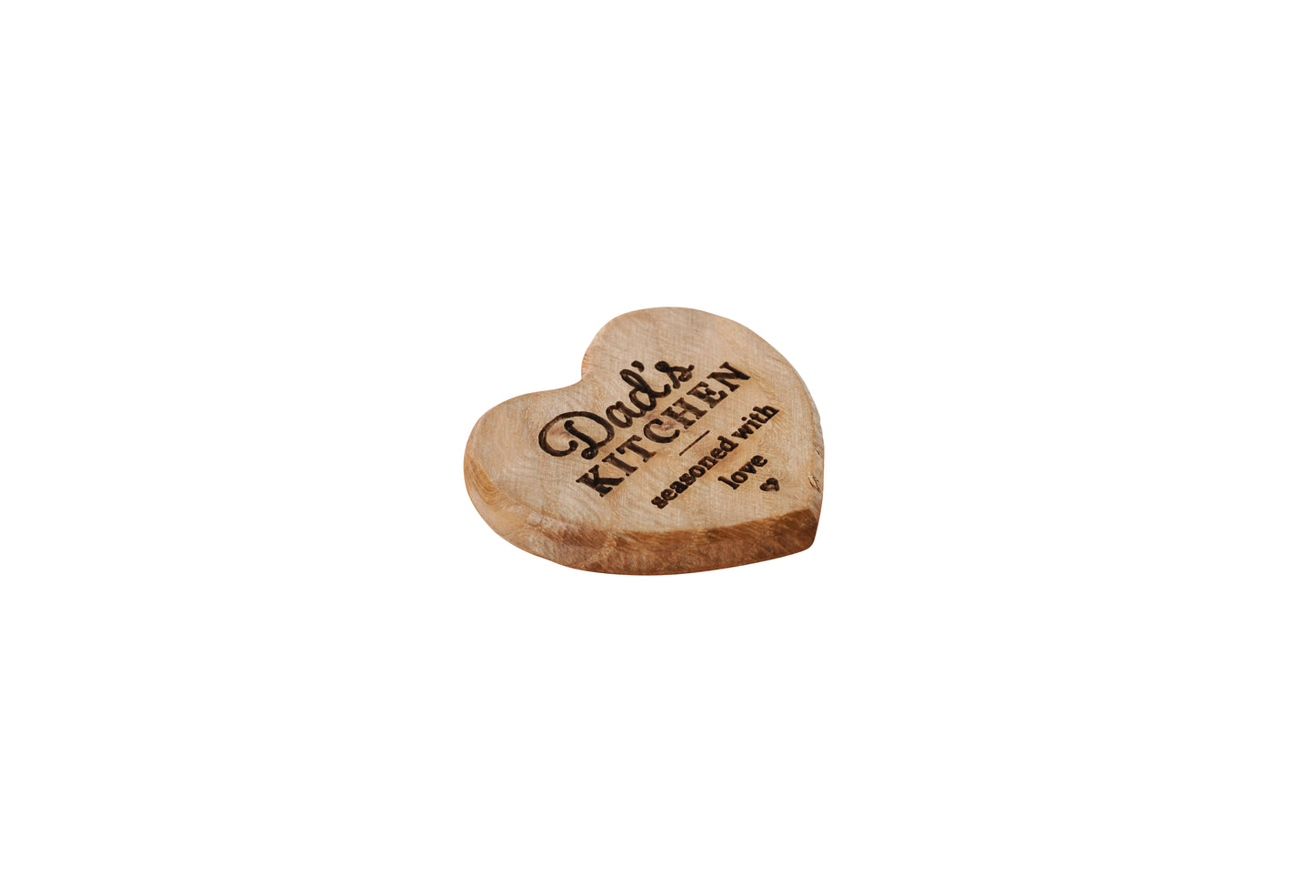 Loft 'Dad's Kitchen - Seasoned With Love' Oak Heart Magnet | Perfect Gift | Fridge Magnet | Love