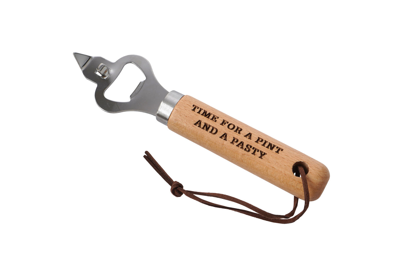 Cornish Gifts 'Time For A Pasty And A Pint' Wooden Bottle Opener | Perfect Gift | Novelty | Barware
