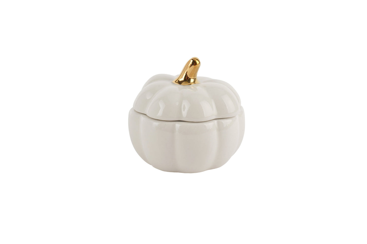 Snuggle Season White Pumpkin Ceramic Tealight