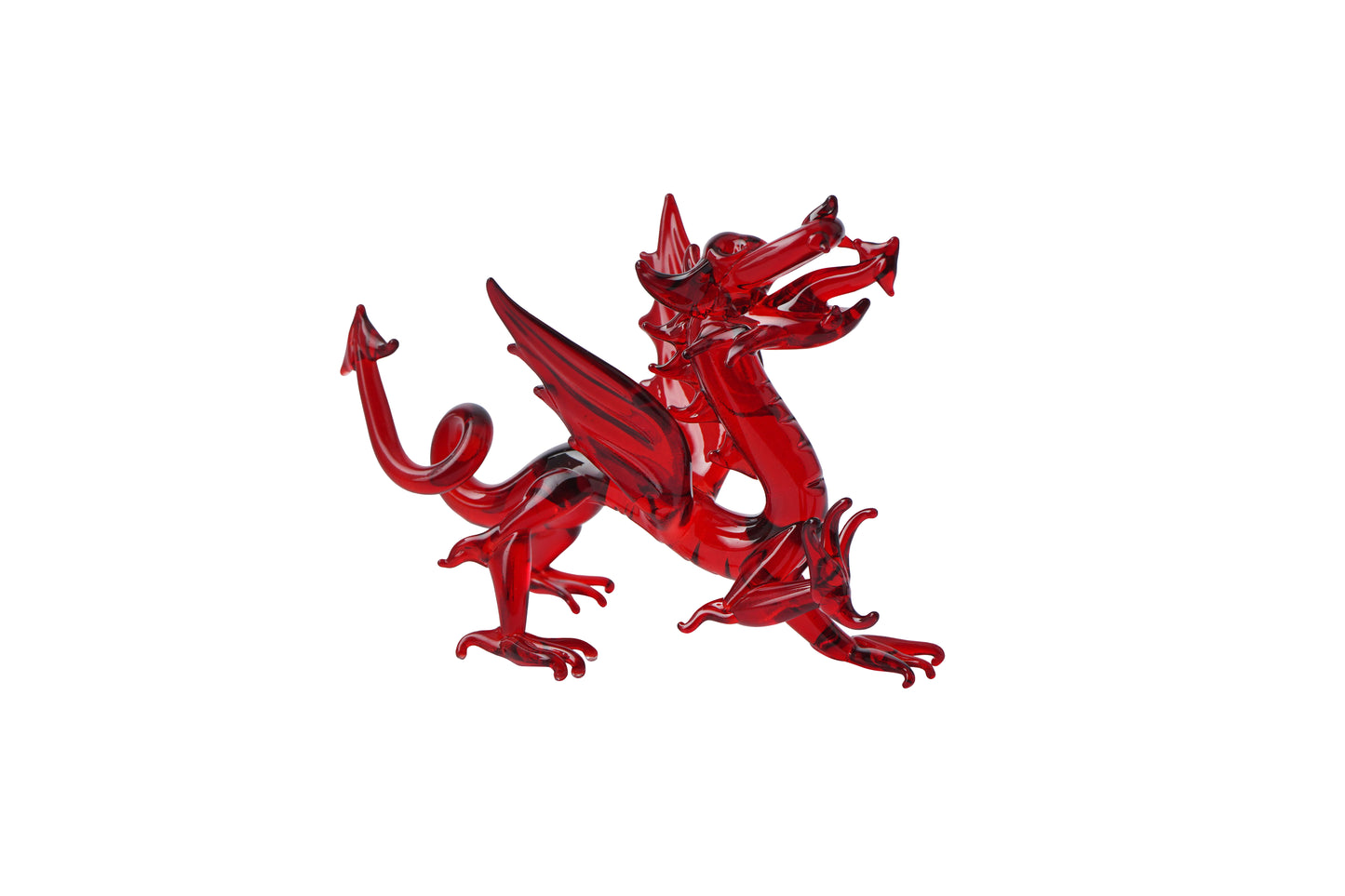 Glass Welsh Dragon Ornament In Gift Box • Decoration • Ornament • Collectable • Gift For Home • Home Decor