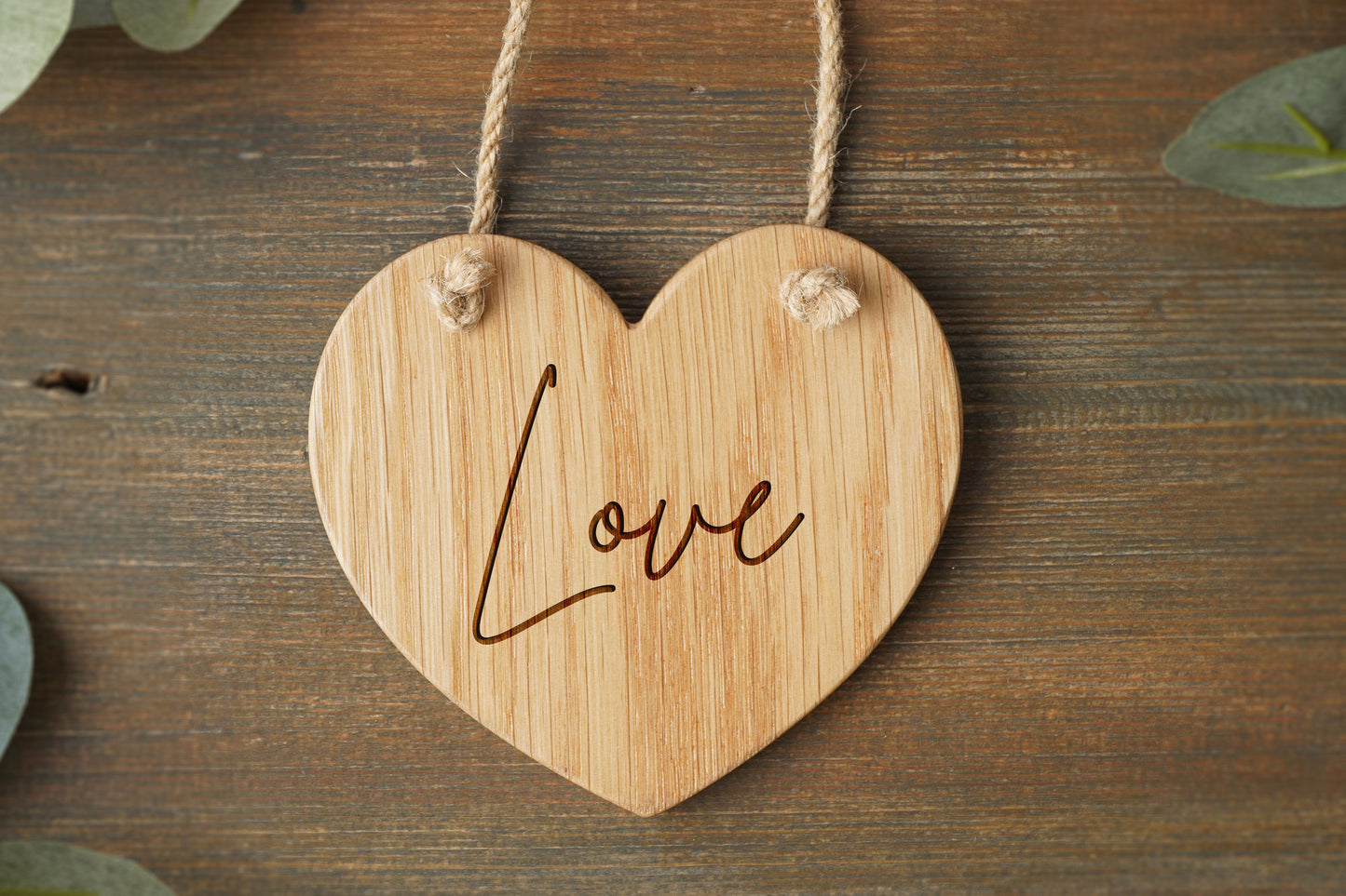 Oak Heart Hanger - 'Love' | Perfect Gift | Home Decor | Love | Sentiment