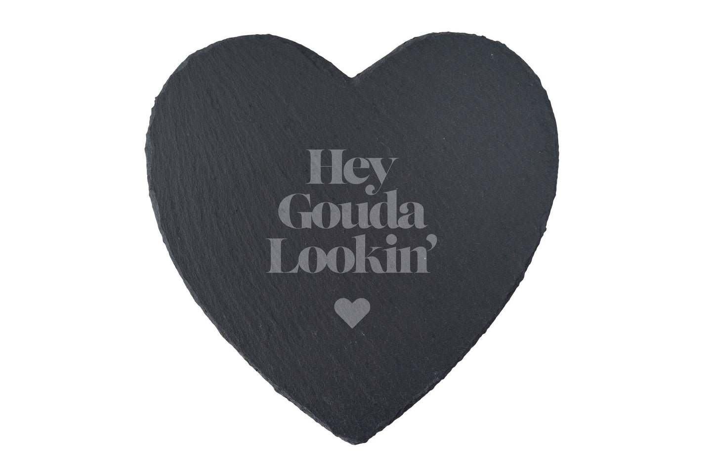 Heart Slate Cheeseboard - 'Hey Gouda Lookin' | Gift Boxed | Perfect Gift | Entertaining | Dinner Parties