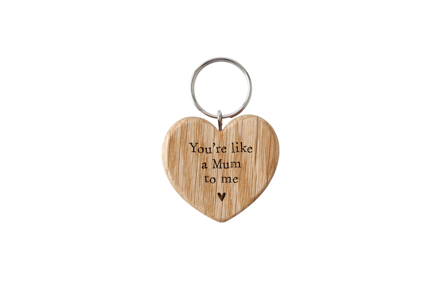 Send With Love 'You're Like A Mum To Me' Oak Heart Keyring | Perfect Gift | House Keys | Novelty