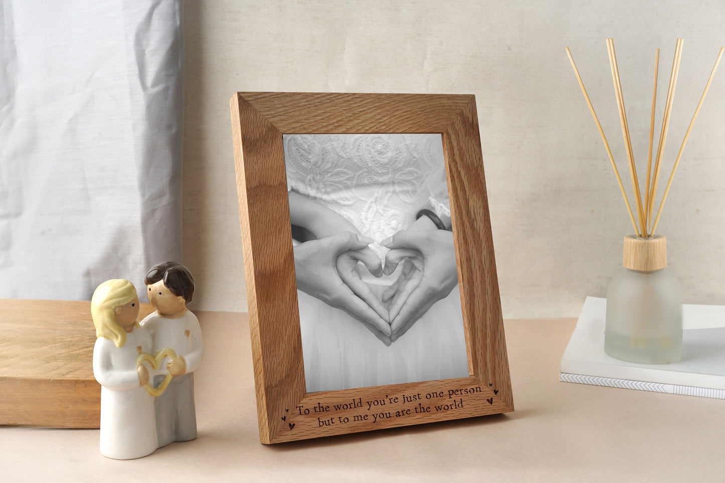 Send With Love 'To The World You're Just One Person But To Me You Are The World' Oak Photo Frame | Perfect Gift | Mothers Day | Memories